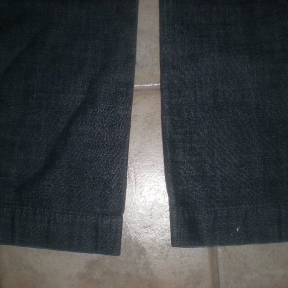 WASH JEANS  TROUSER   FLARE WIDE LEG    SIZE 28   Dark - Picture 6 of 6
